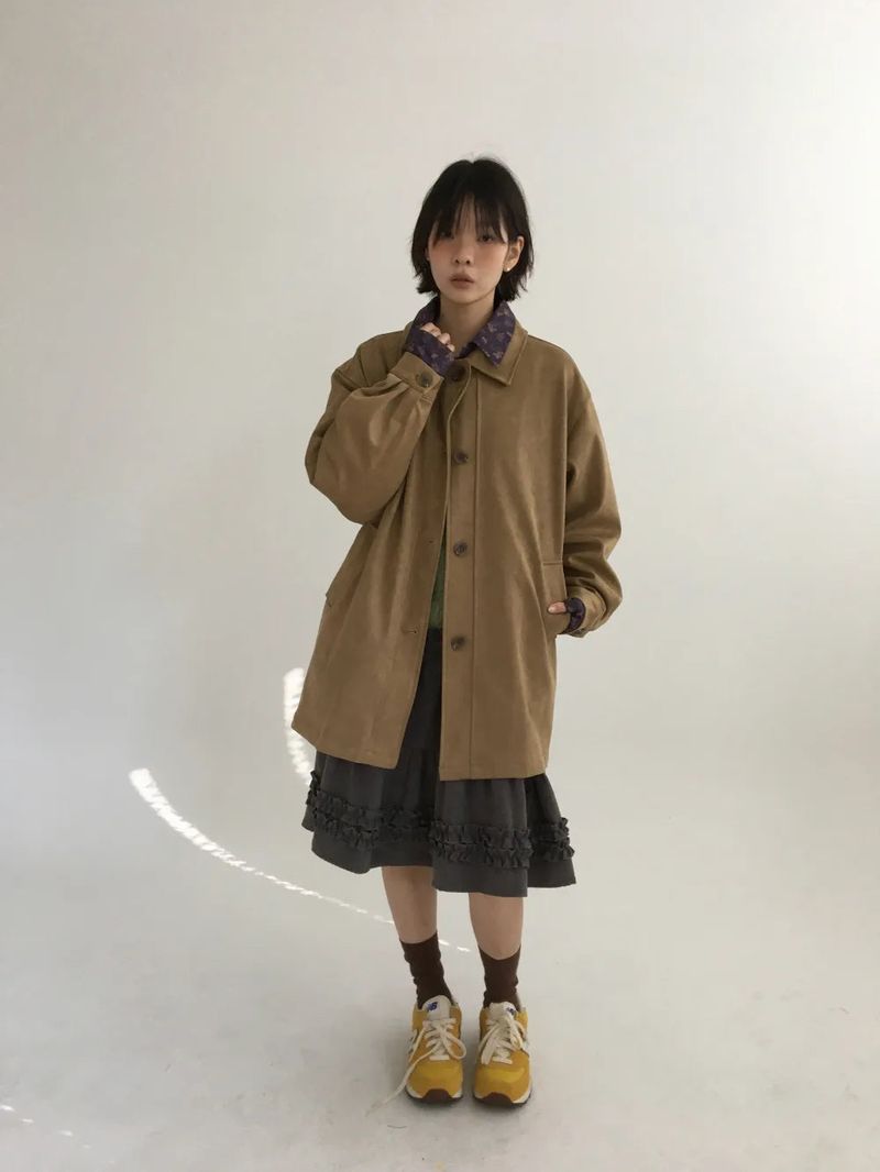 Saco Suede Half Coat (2color)