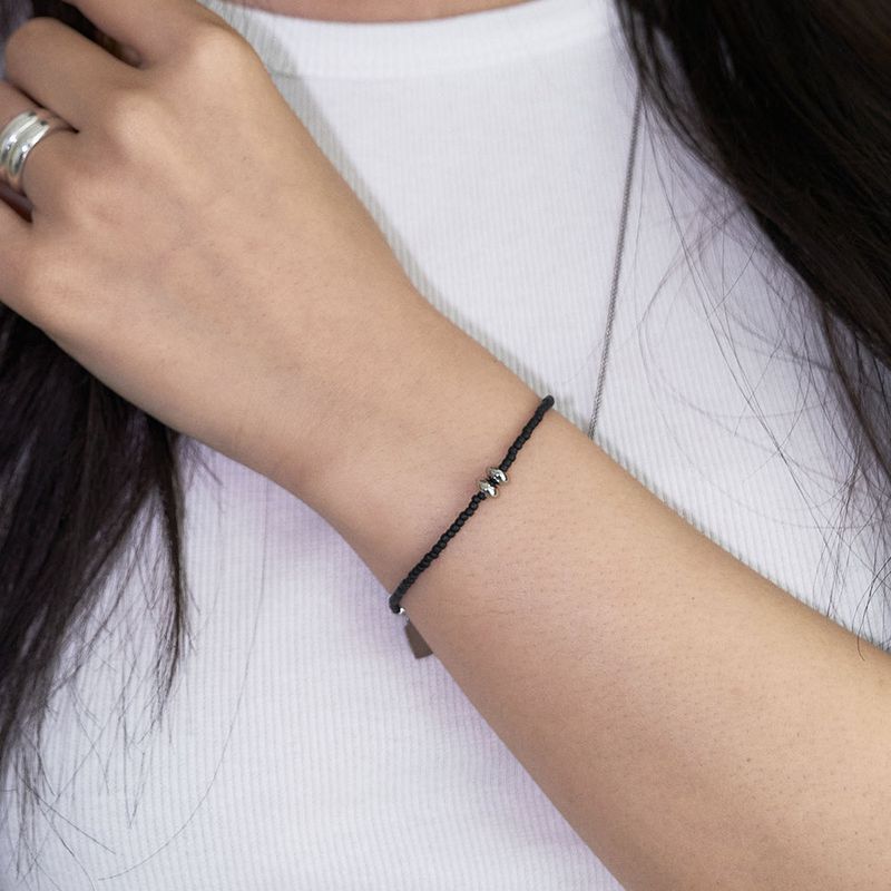 OURPIERRE（アワーピエール）の「SILVER DONUT BRACELET BLACK（Accessories）」