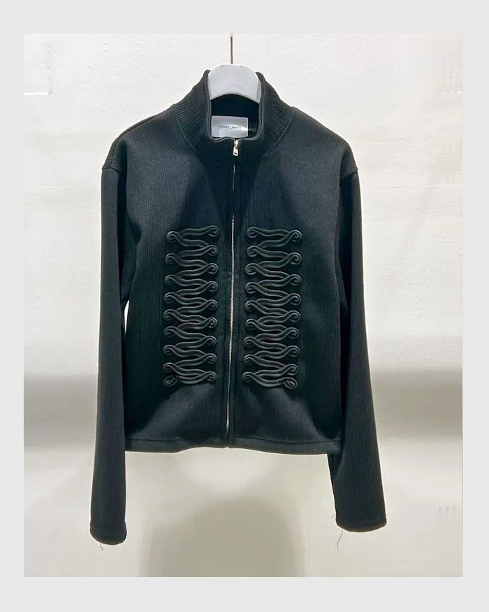 (UNISEX) Napoleon Braid Knit Zip Up