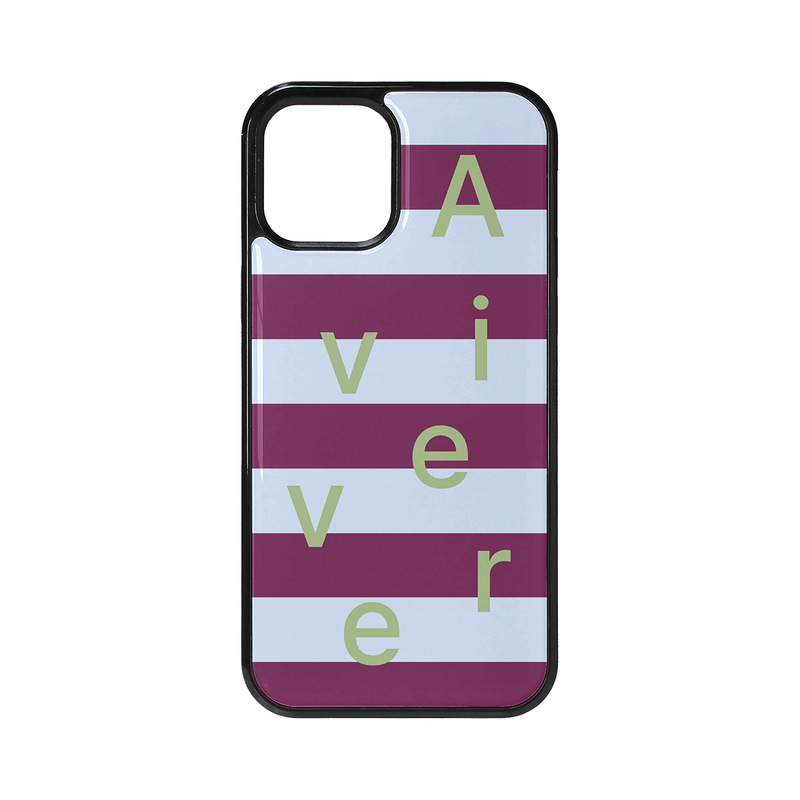 Avivere（アビベール）の「[MADE] stripe logo glass bumper case(skybluepurple)（Smartphone Accessories）」