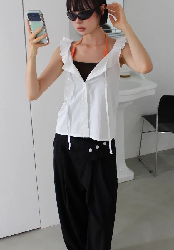 FRILL COLLAR BLOUSE