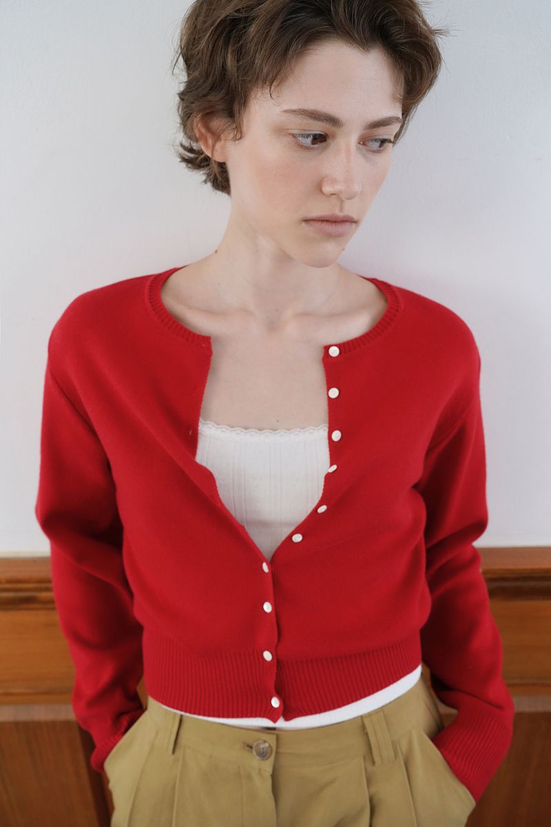 Essencial cardigan_red