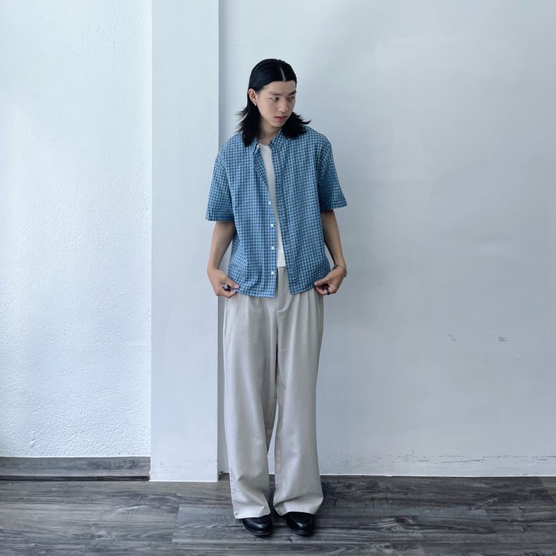 Relaxed Check Short Sleeve Shirt