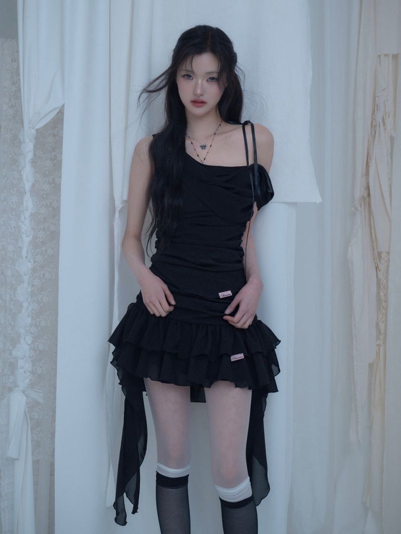 Glow Chiffon Shirred Sleeveless Blouse