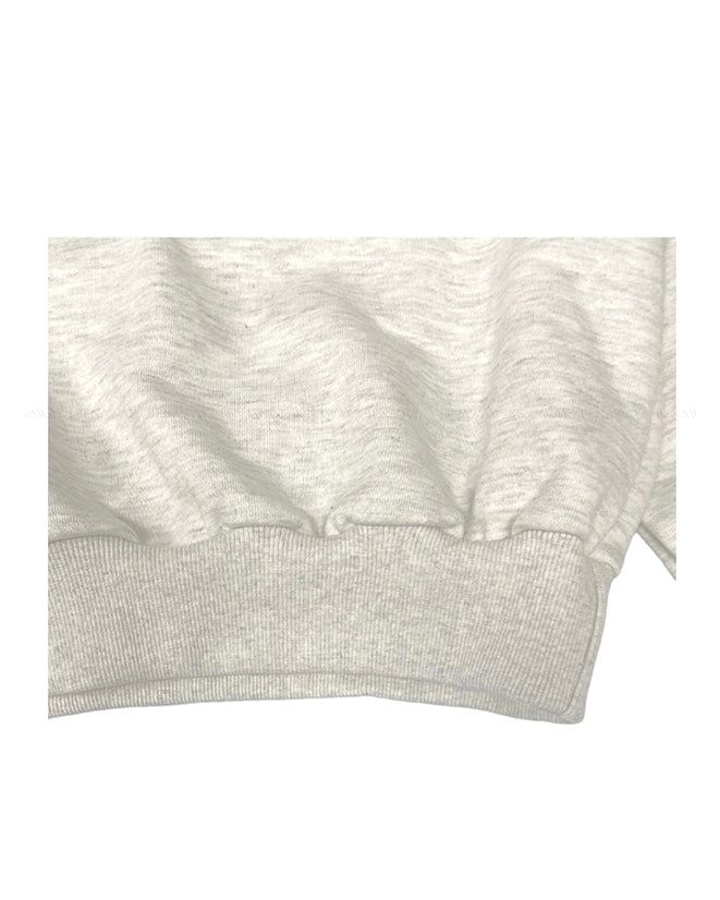 Burnt Overfit Balloon Crop Sweatshirts 4C