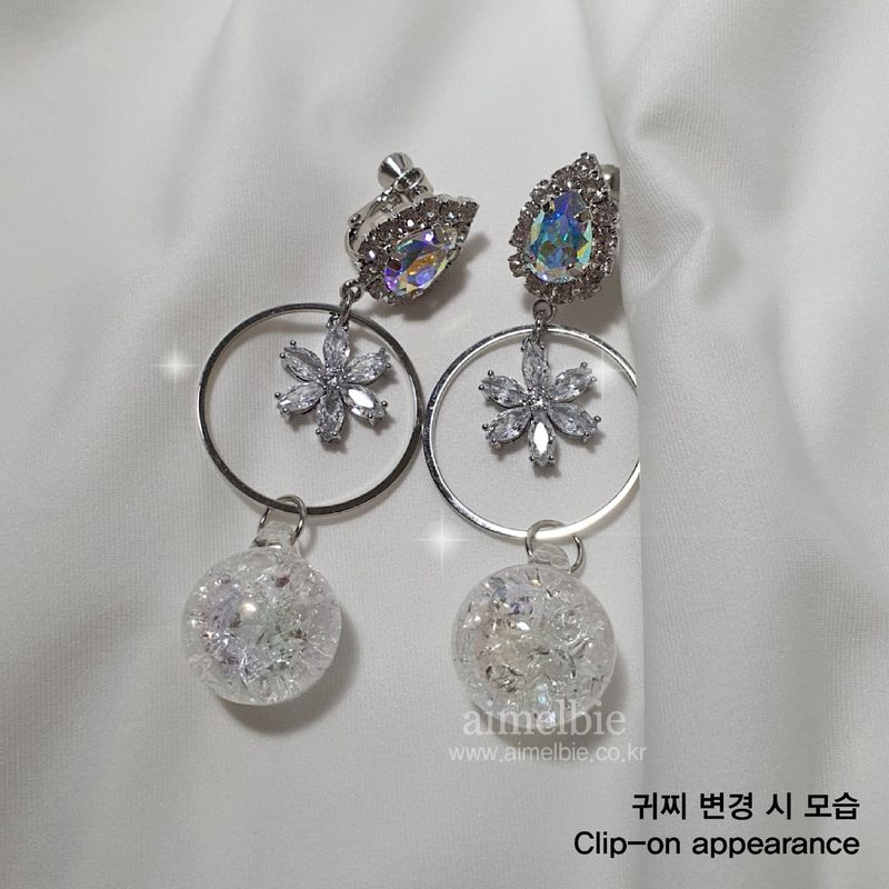 Icy Bloom Earring - Rainbow (Han Hyojoo Earring)