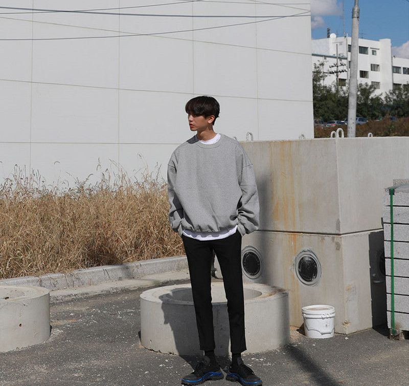 Never Line Warm Sweat Shirt (4color)
