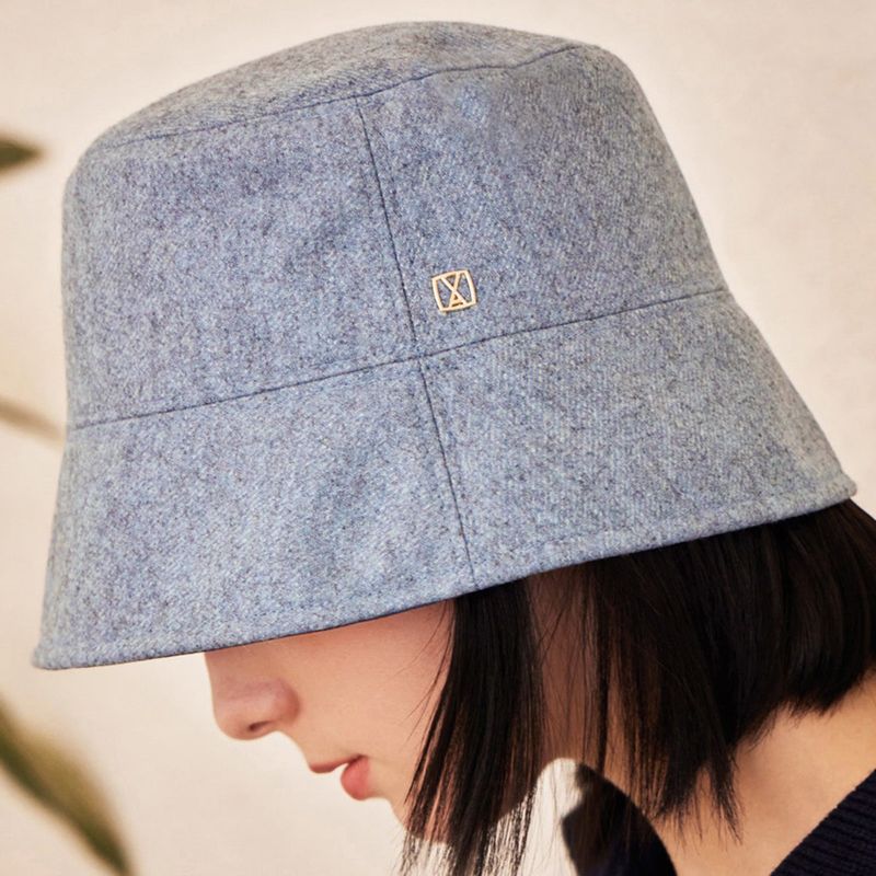 VA Square Drop Overfit Bucket Hat / Ash Blue
