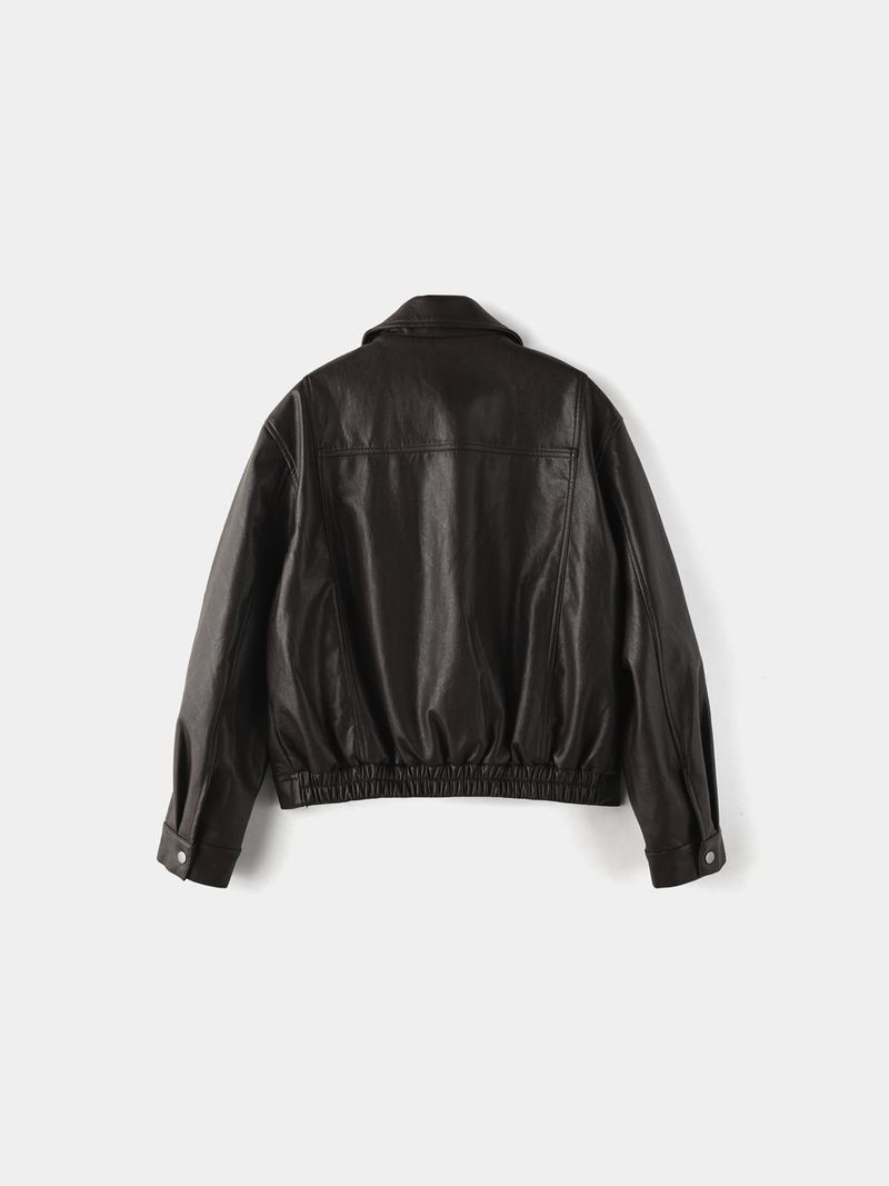 Fear Curved Leather Jacket