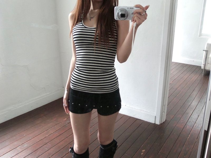 Stud folding shorts