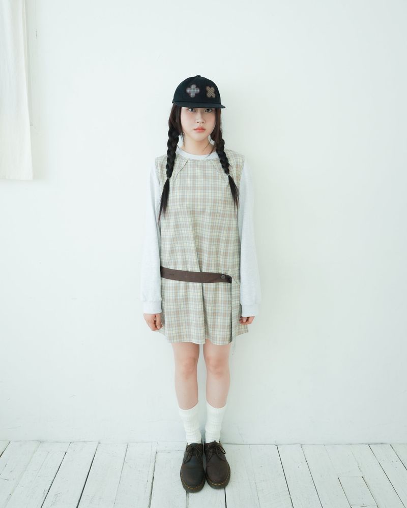 Fazed（フェイズド）の「チェックボタンドレス / brown（ワンピース/ドレス）」