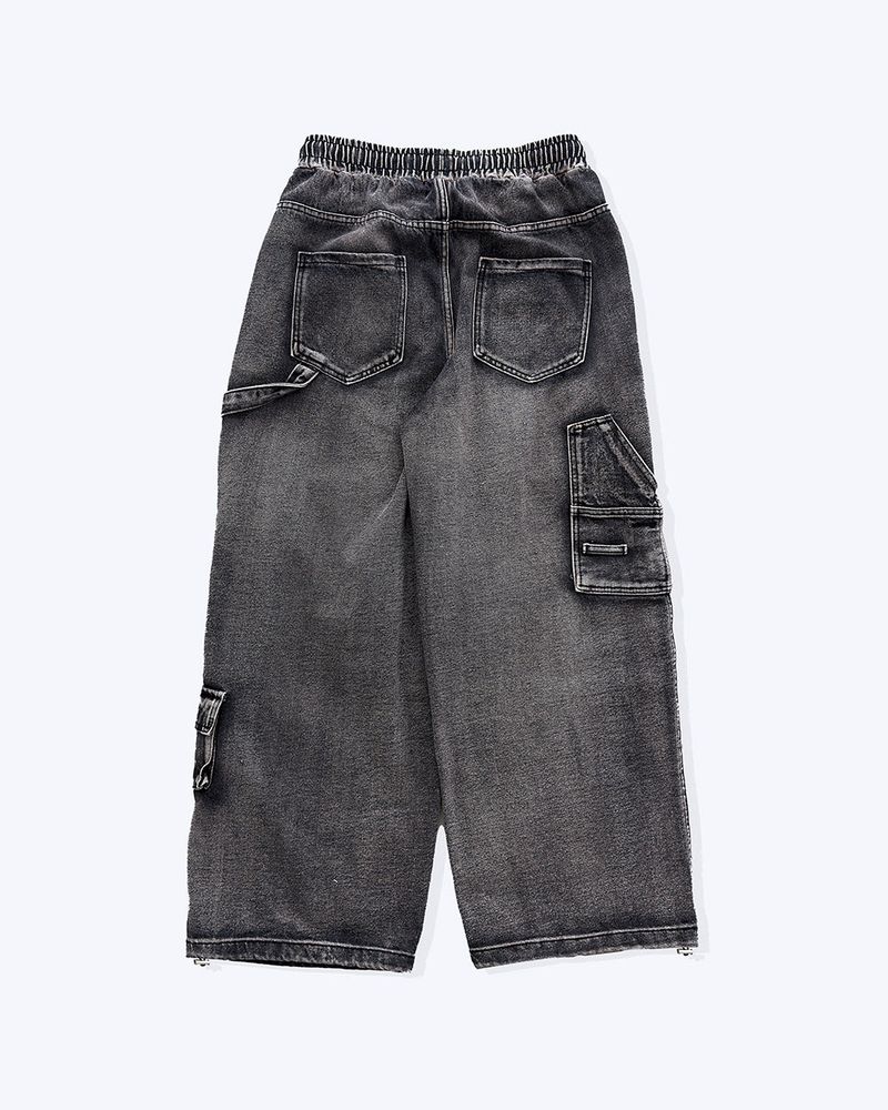 Morik Utility Pocket Wide Denim Pants
