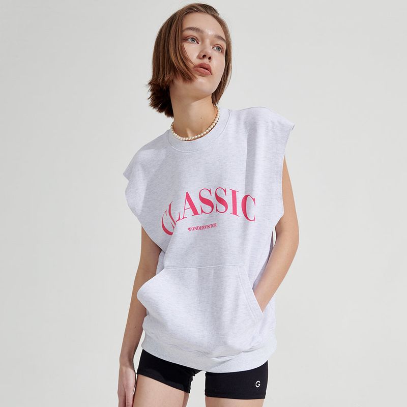 wonder visitor（ワンダービジター）の「Classic Sweat-vest [Light grey]（Tops）」