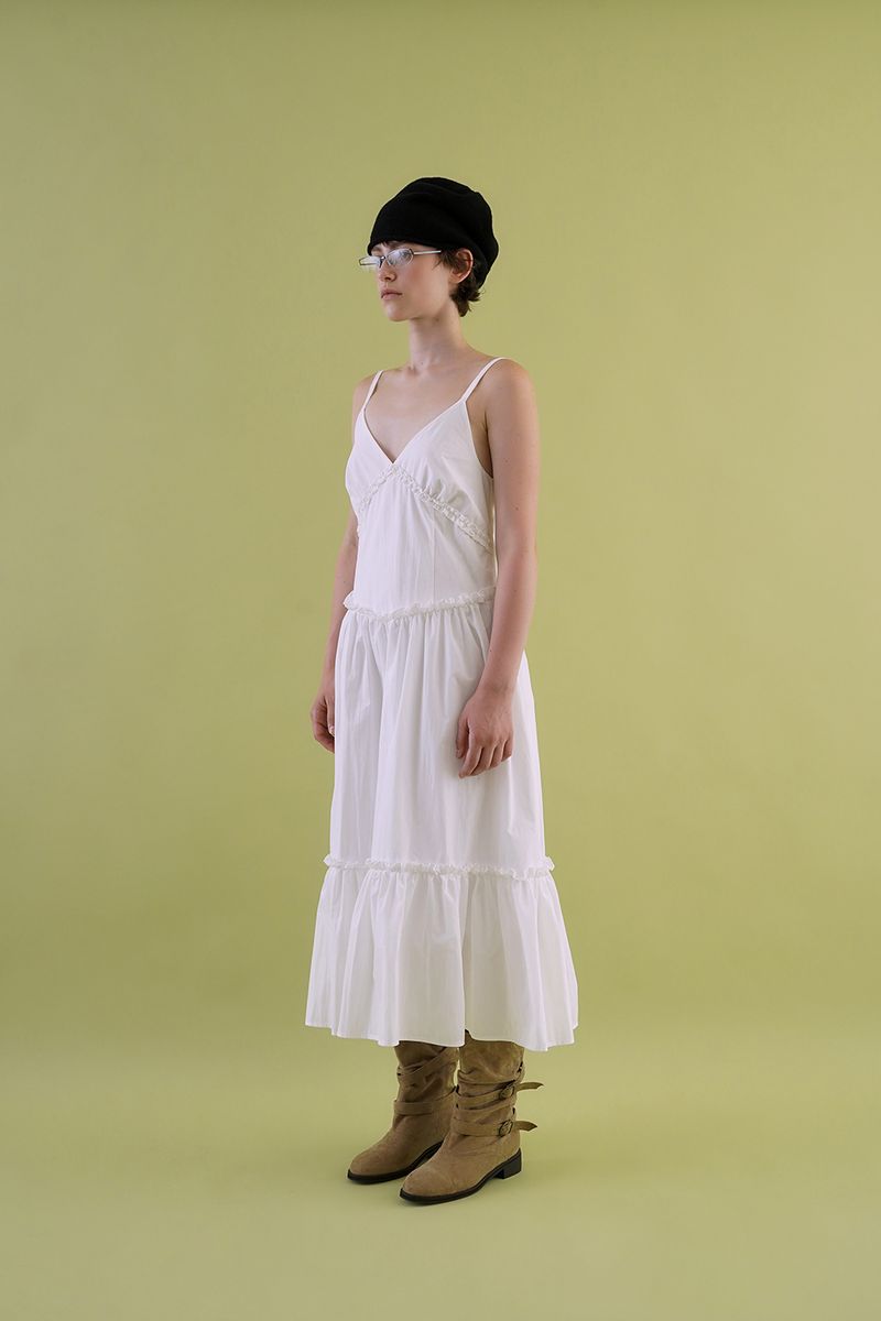 Silly frill dress_ivory
