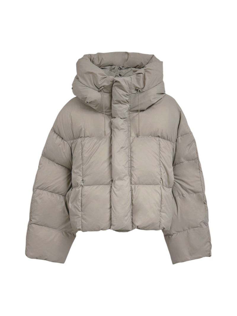 Out String Winter High-Neck Duck-Down Padded Jacket (Light Padded)
