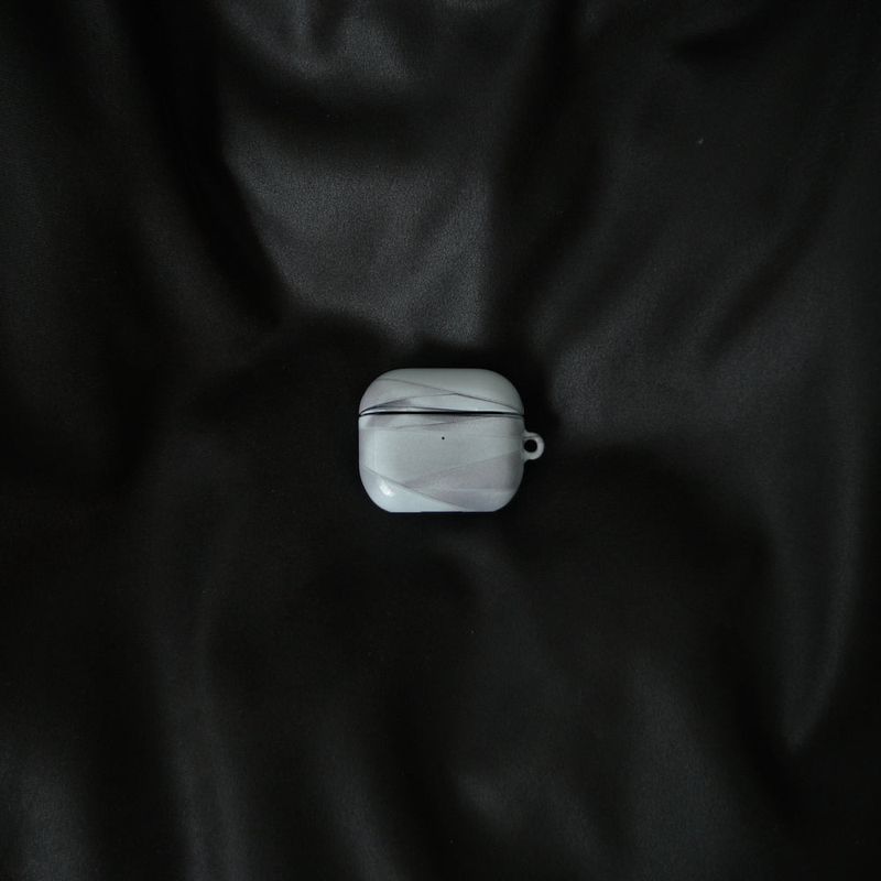 [MADE] silver bandage glossy airpod case