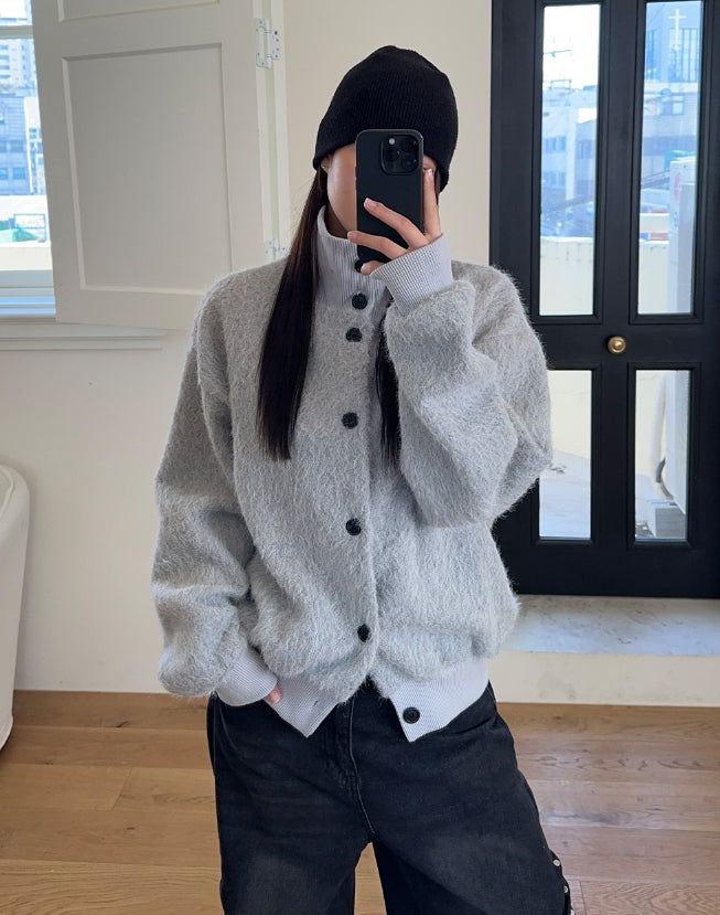 SATIIIZ(サティーズ)の「Liendi high-neck cardigan(Tops)」