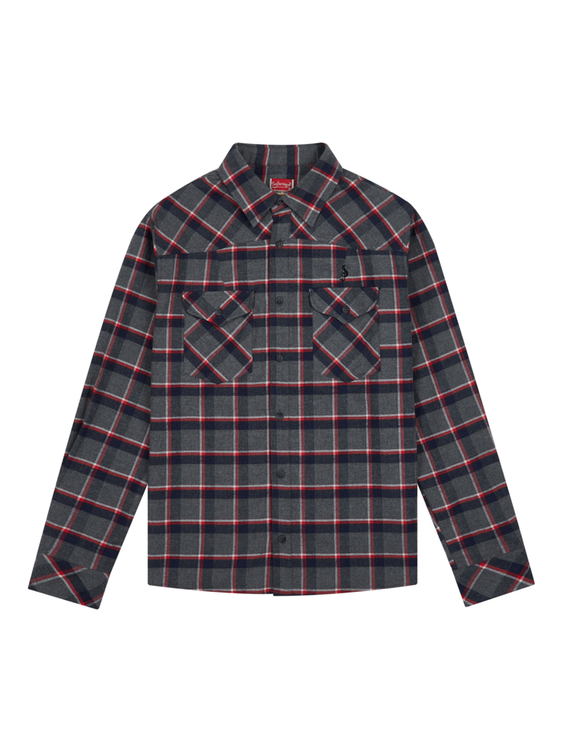 safarispot（サファリスポット）の「S CLEF CHECKED WESTERN TARTAN SHIRTS (GRAY)（Tops）」