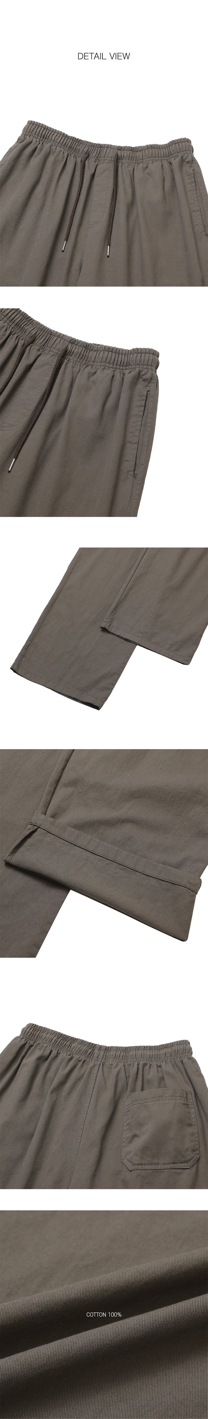 [SET UP가능]ウォッシュドコットンバンディングパンツ(6color)