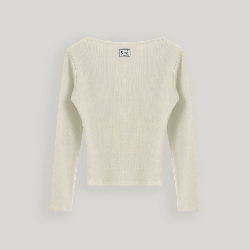 Cream Boatneck Top