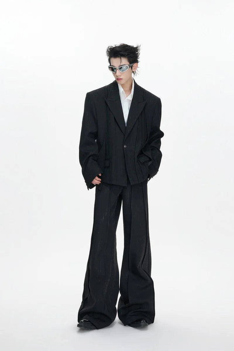 Pleated Double Suit Trousers