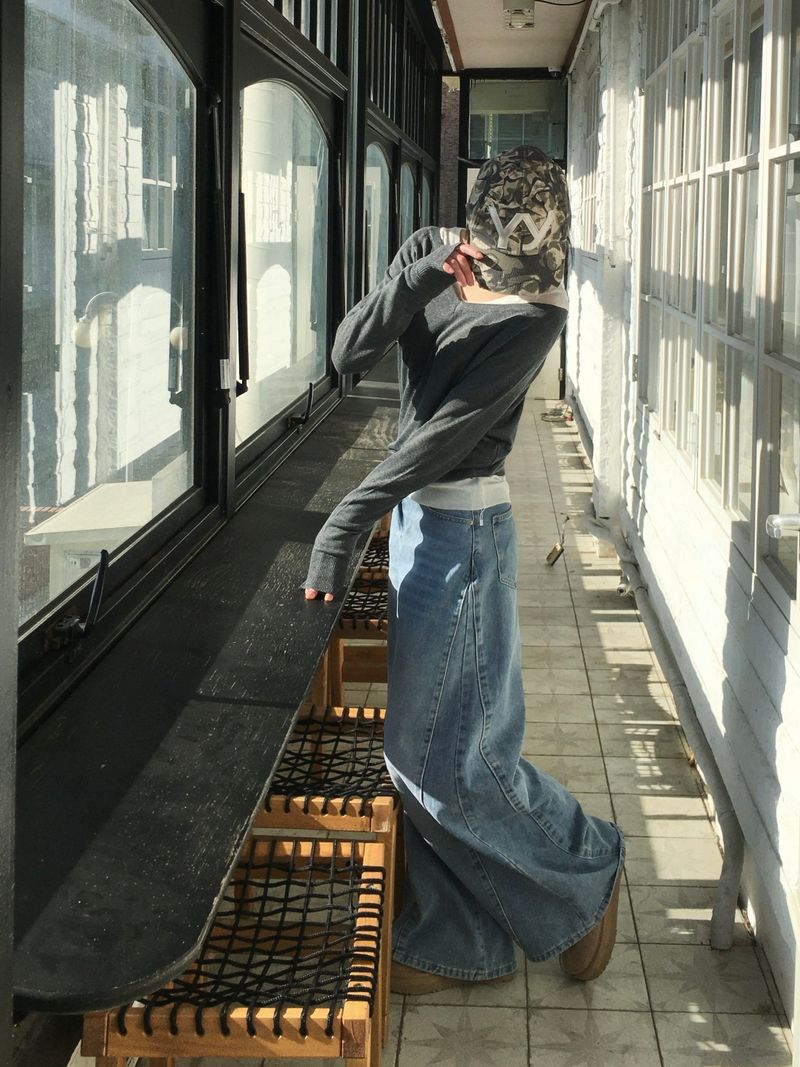 Vero Cut Washed Wide Denim (2c)