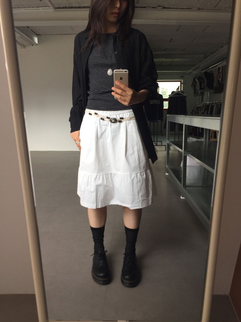 v midi skirt (3color) 