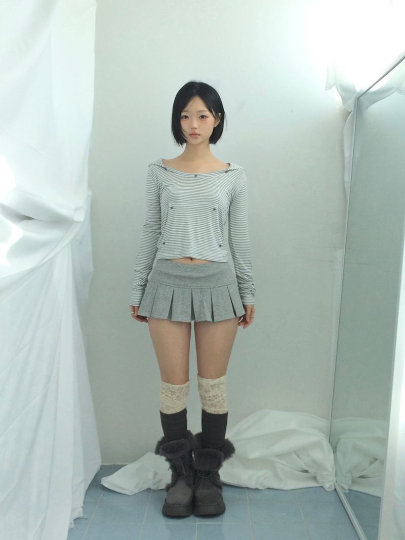 Basic Pleated Miniskirt