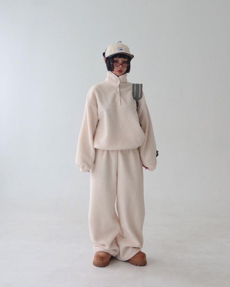 woolen fleece soft two-piece set