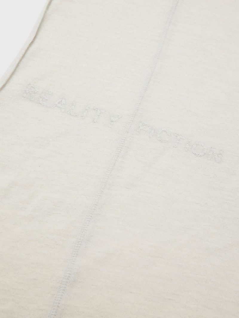 Unbalanced Stitch Turtleneck Tee Light Grey