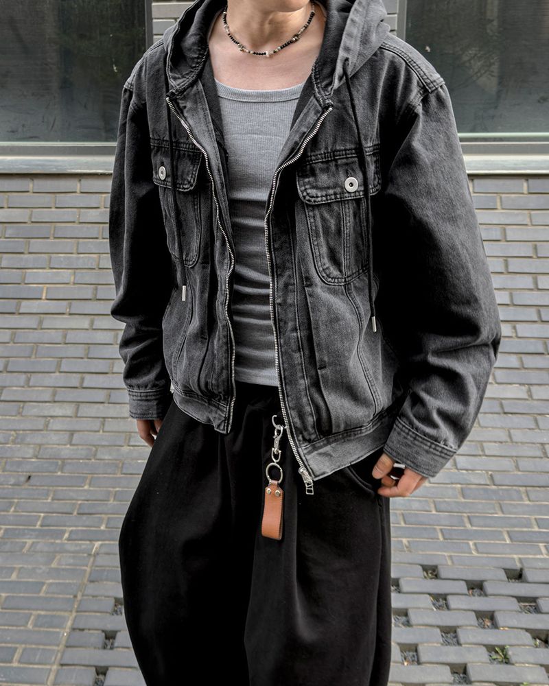Carven Hooded Trucker Denim Jacket
