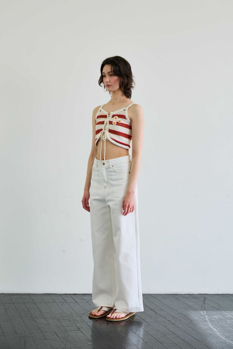 MIMI STRIPE SLEEVELESS / RED