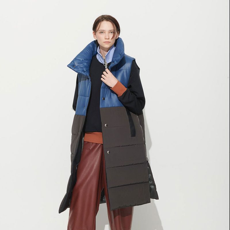  [UNISEX] JUN PADDING VEST, NAVY + BLACK