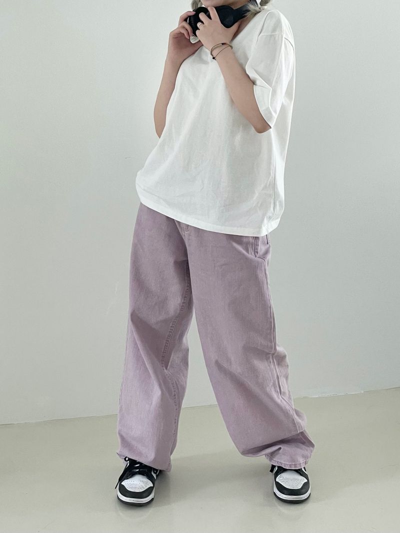 Saffron semi-wide pants