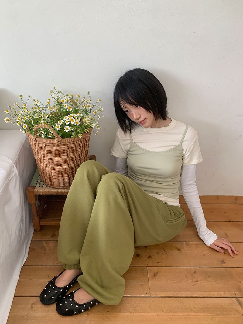 (UNISEX) BELTED SWEAT PANTS (3color)