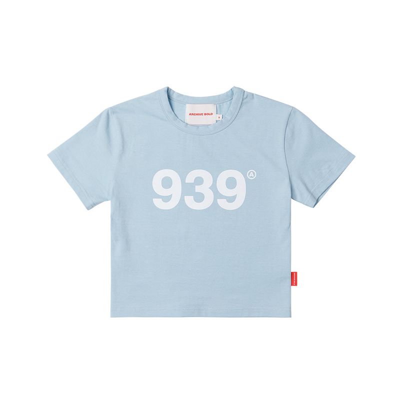 939 LOGO CROP TOP (SKY BLUE)