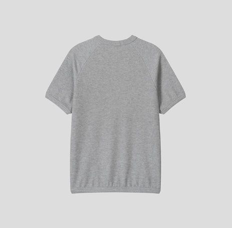 ローガンリブマッスルフィットヘンリーネック半袖Tシャツ