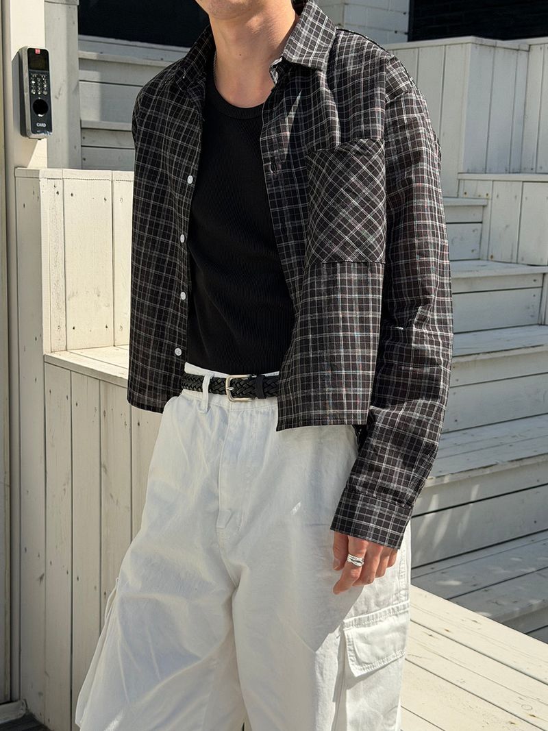 LAURANT(ロラン)の「Thin crop check shirts(2color)(Tops)」