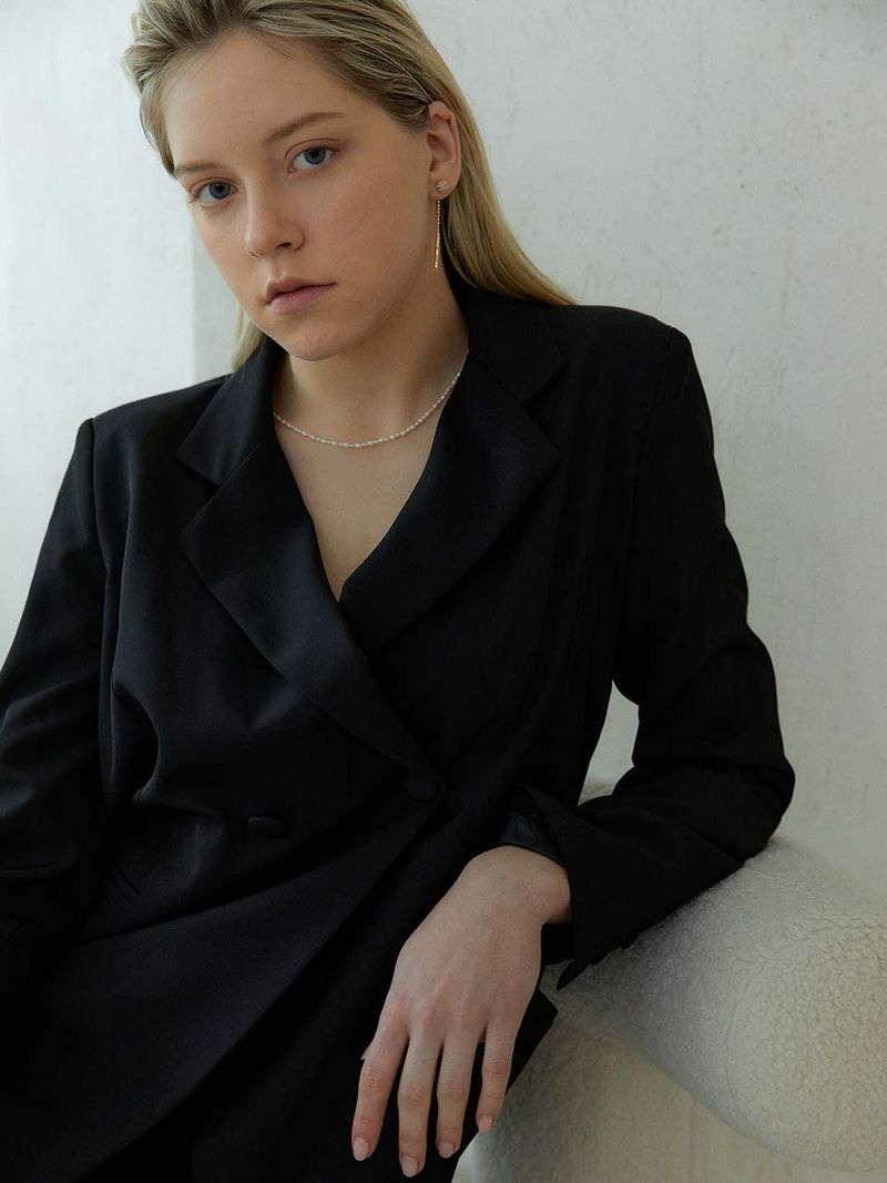 2021 PANTONE stratum drop earring (PB)