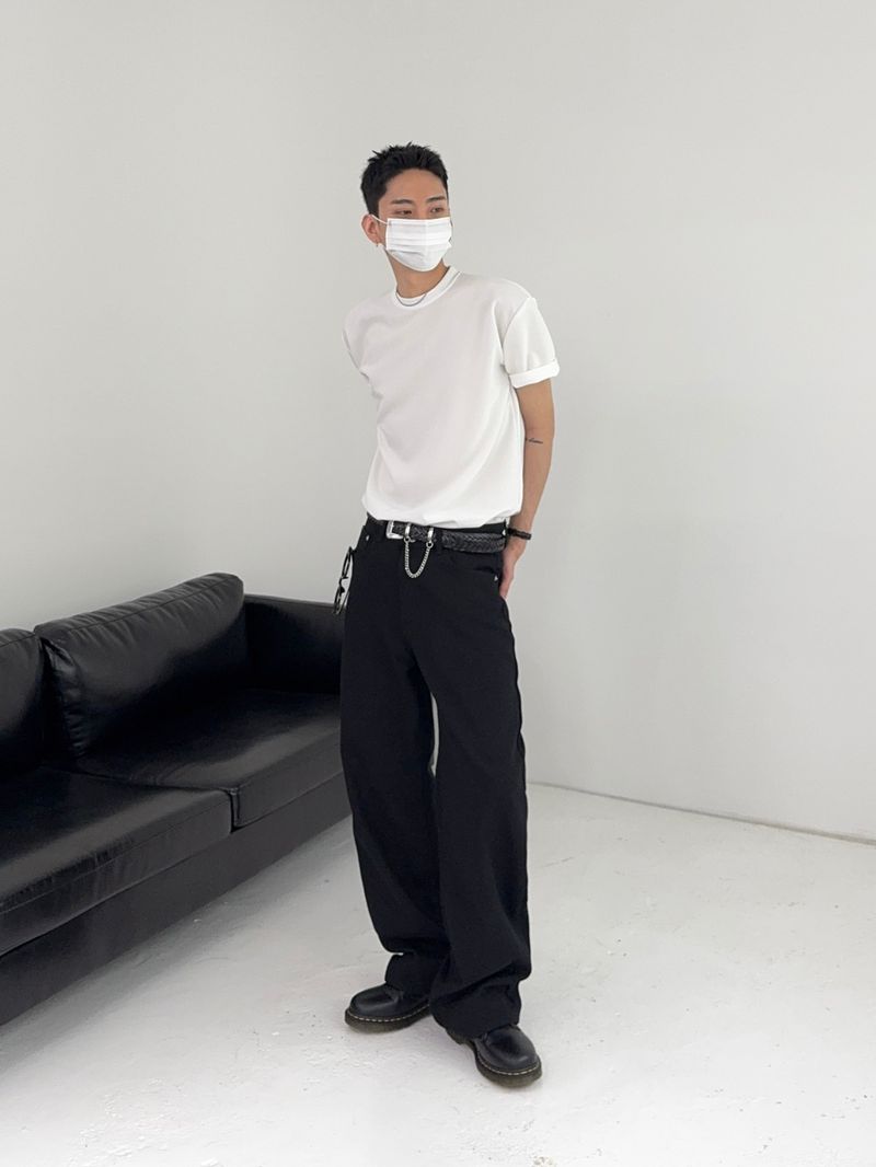 RO Relaxed Semi-Wide Cotton Pants (2C)