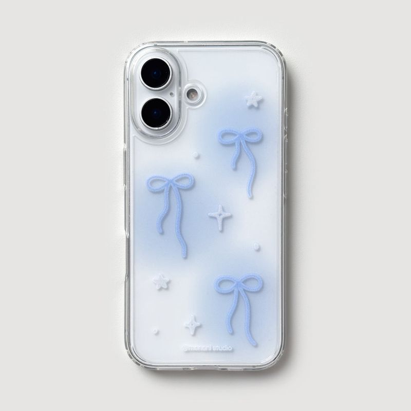 [Gel-hard] Blue ribbon Phone case (only case)