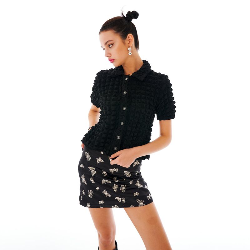 Back Ribbon Shirt [Black]