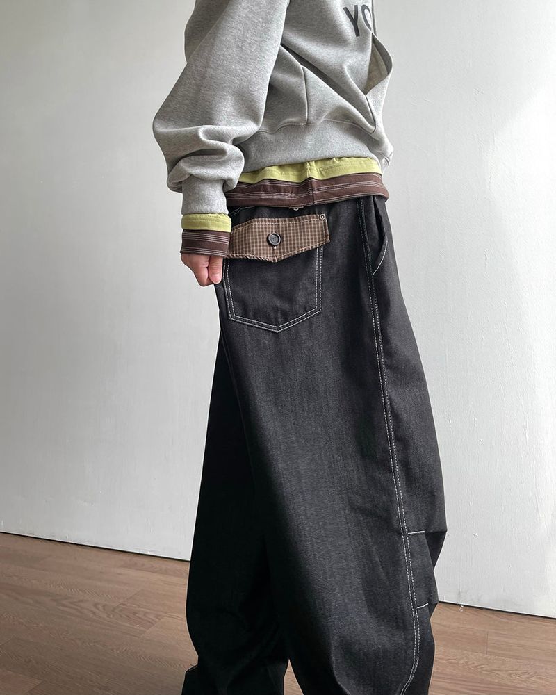 Checker Nonfade Denim Pants