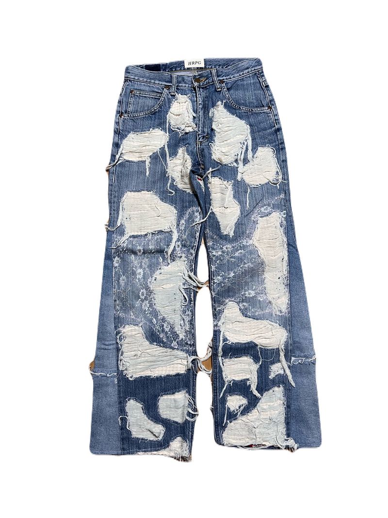 HRPG（エイチアールピージー）の「PLAID FLOWER DENIM（Pants）」