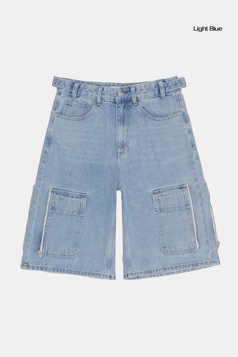 Code cargo bermuda denim pants