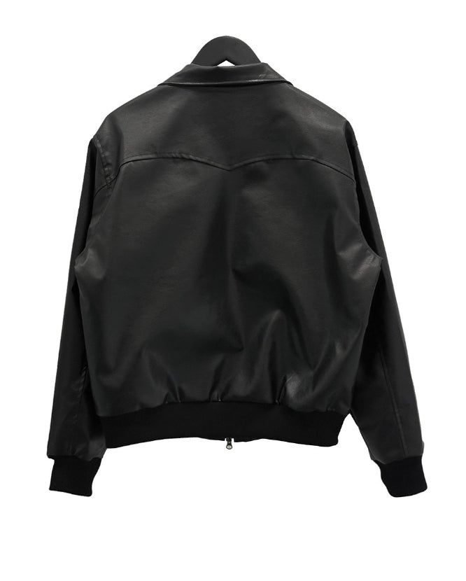 (unisex) Lumiere Overfit Leather Jacket