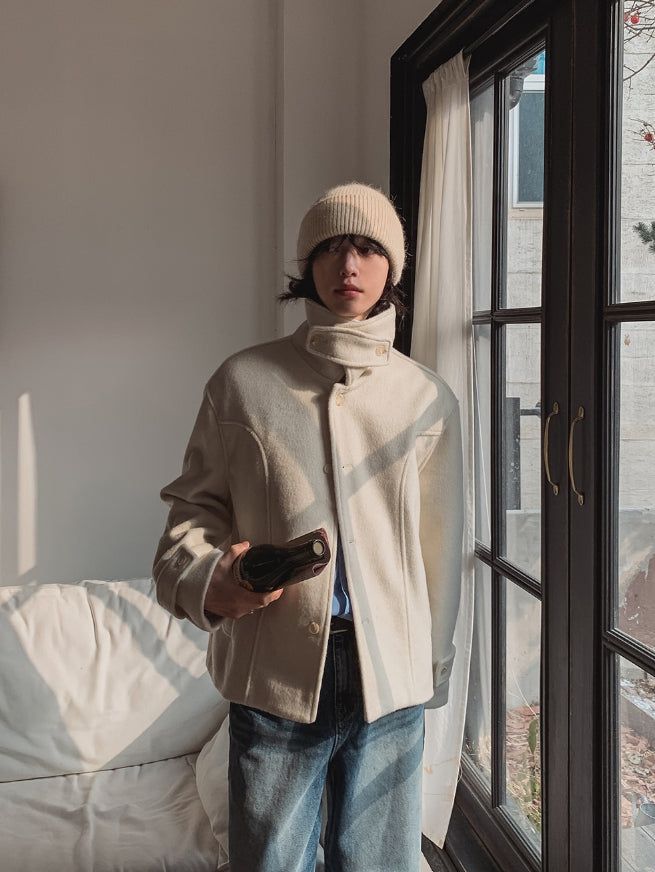 Lumi Mohair Wool Short Coat