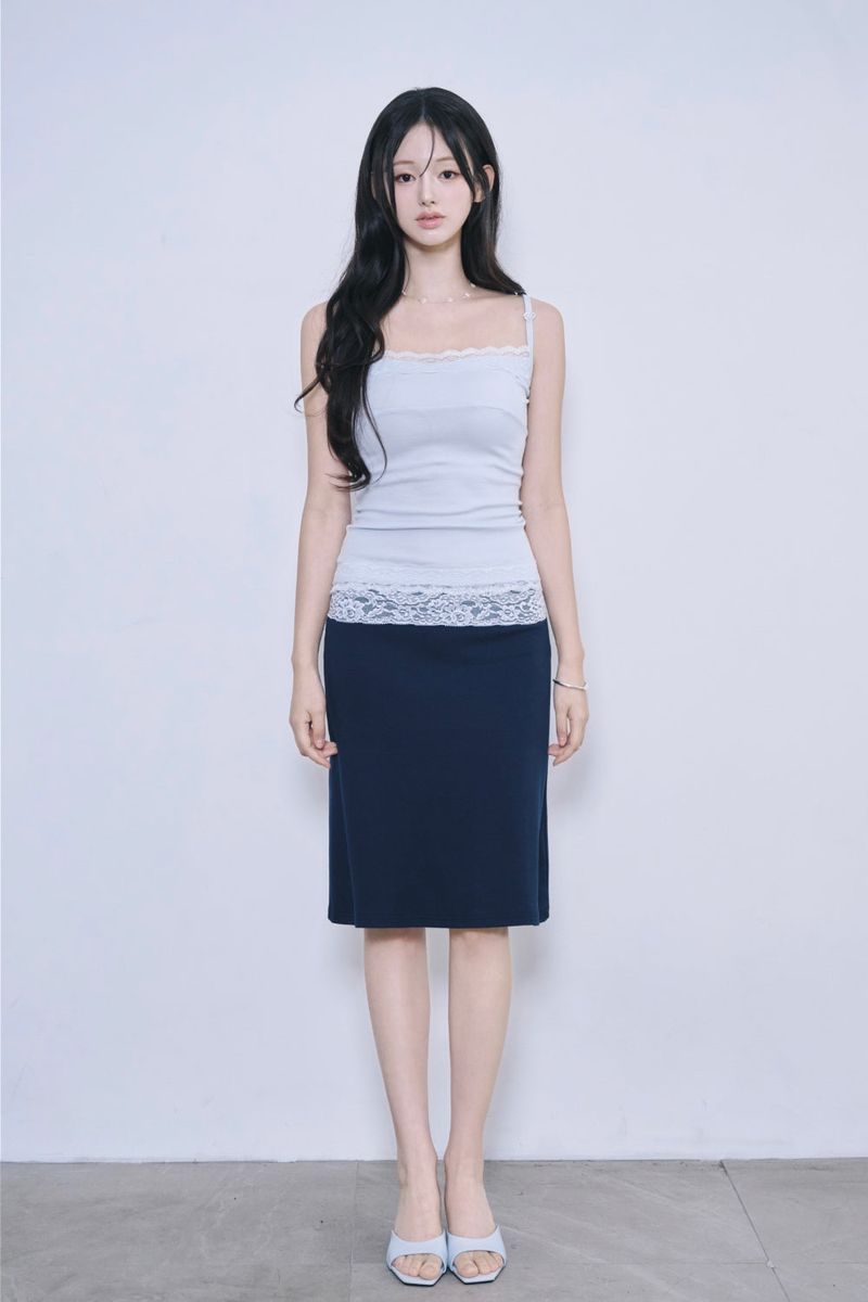 [MADE] Sherry Lace Midi Skirt
