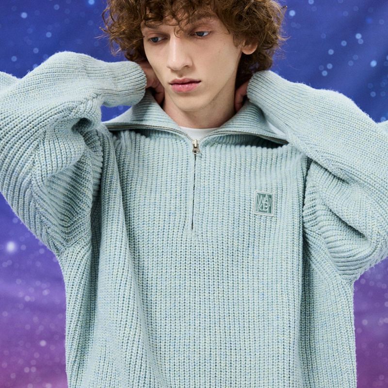 WaiKei（ワイケイ）の「Half zipup heavy knit（Tops）」