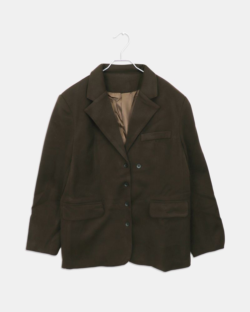 Leon Two-Button Collar Pocket Loose-Fit Blazer Jacket